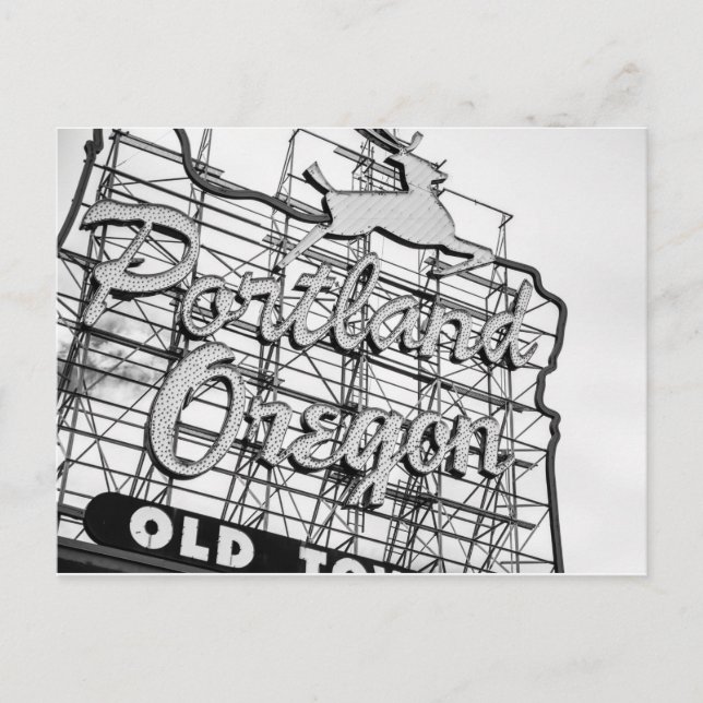 Portland Stag Sign Postcard (Front)