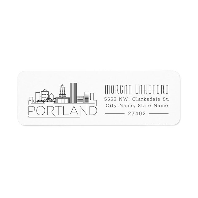 Portland Stylised Skyline | (Front)