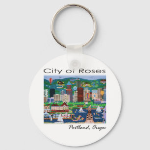 Portland~ The City of Roses Key Ring