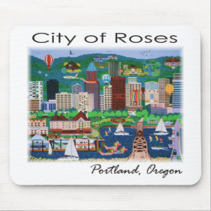 Portland~ The City of Roses Mouse Mat