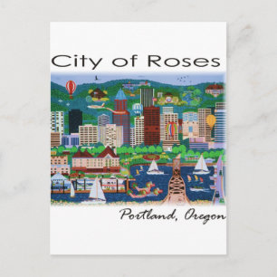 Portland~ The City of Roses Postcard