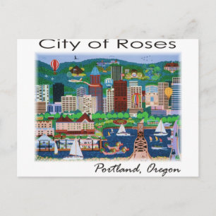 Portland~ The City of Roses Postcard