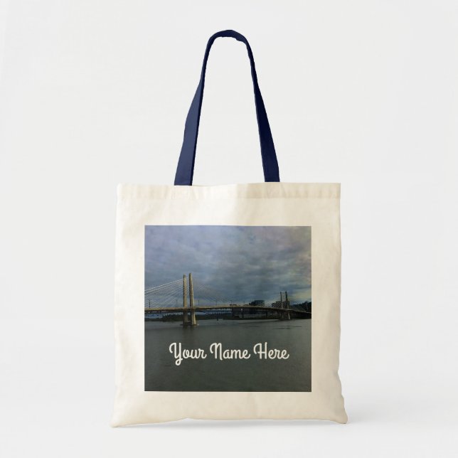 Portland Tilikum Crossing #1 Tote Bag (Front)