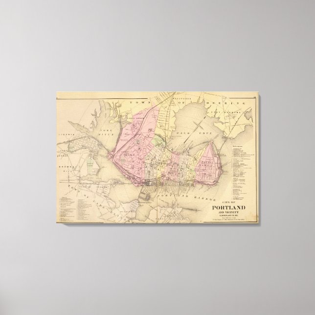 Portland & vicinity, Maine Canvas Print (Front)