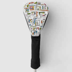 Portland-Whimsical Modern Geometric Art Golf Head Cover