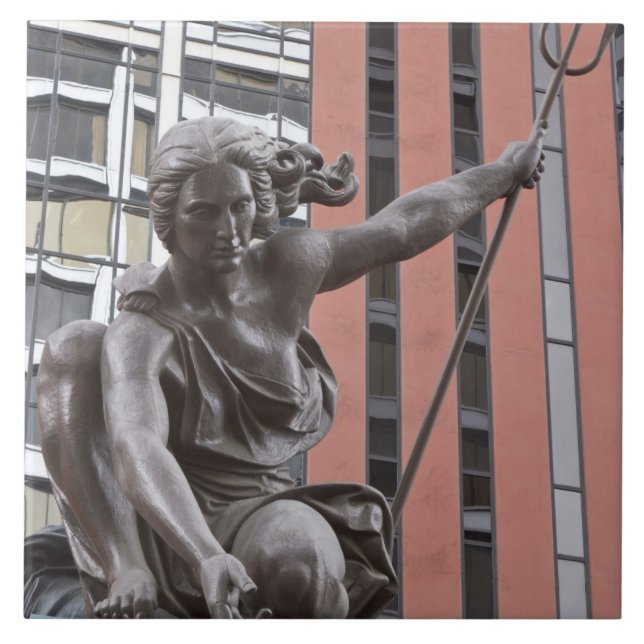 Portlandia statue, Portland, Oregon Tile (Front)