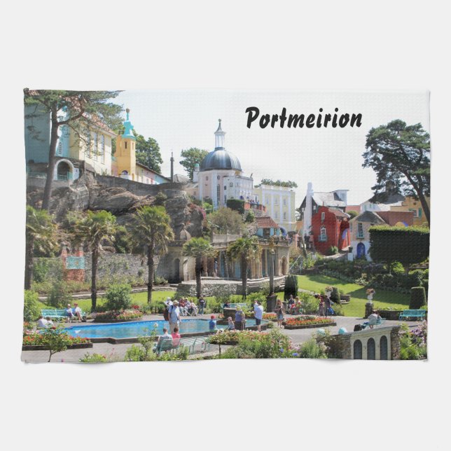 Portmeirion Centre View Tea Towel (Horizontal)