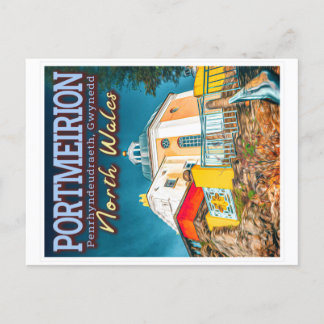 PORTMEIRION - PENRHYNDEUDRAETH GWYNEDD NORTH WALES POSTCARD