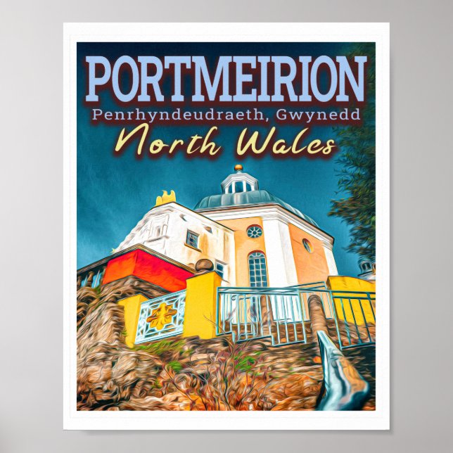 PORTMEIRION - PENRHYNDEUDRAETH GWYNEDD NORTH WALES POSTER (Front)