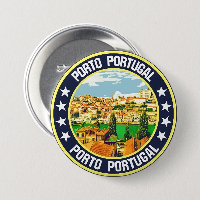 Porto                                              7.5 cm round badge (Front & Back)