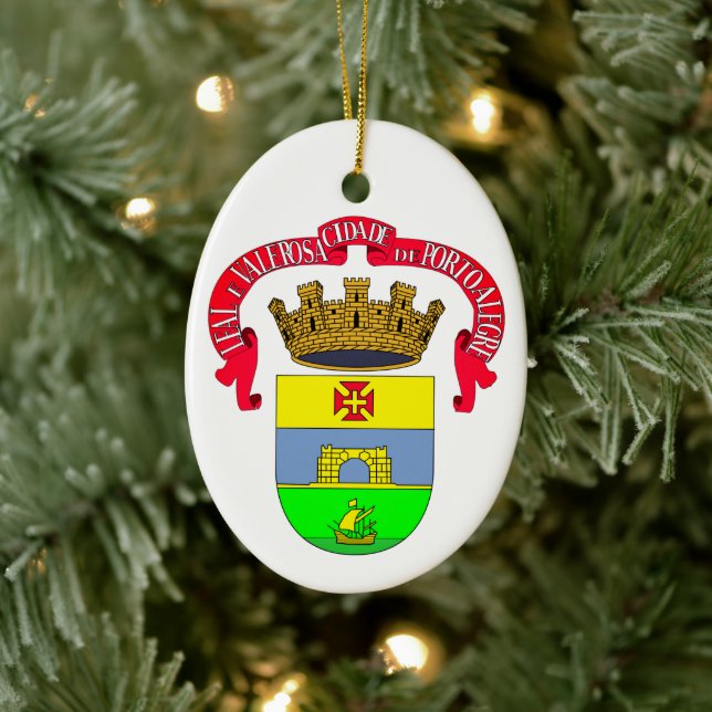 Porto Alegre (City Seal) - BRAZIL Ceramic Tree Decoration (Tree)
