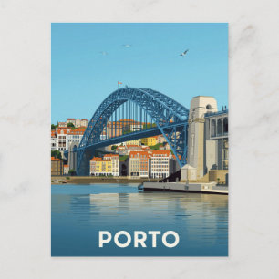 Porto Bridge Douro River Cityscape Postcard