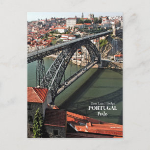 Porto bridge over Douro River, Portugal Postcard