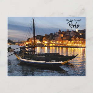 Porto by night postcard