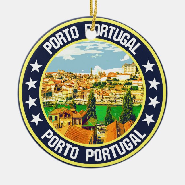Porto                                              ceramic tree decoration (Front)