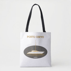 Porto Cervo Luxury Yacht Club Gold / Black Tote Bag