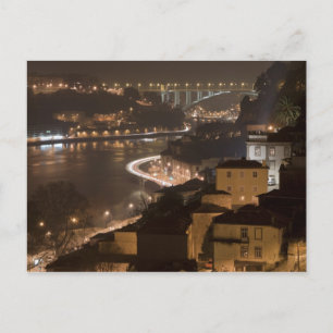 Porto City by Night Postcard