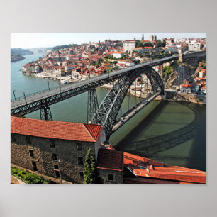 Porto city Iron Bridge, Portugal Poster