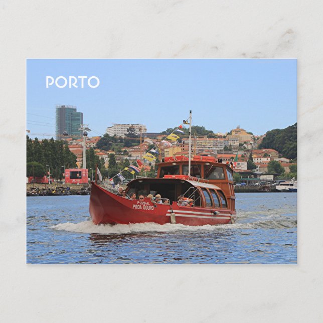 Porto: Douro boat, Portugal Postcard (Front)