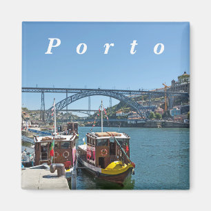 Porto. Douro River and Dom Luis I Bridge. Magnet