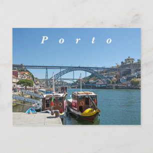 Porto. Douro River and Dom Luis I Bridge. Postcard