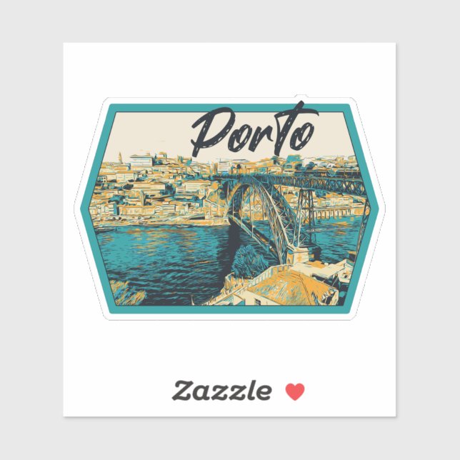 Porto Douro river view illustration Portugal (Sheet)