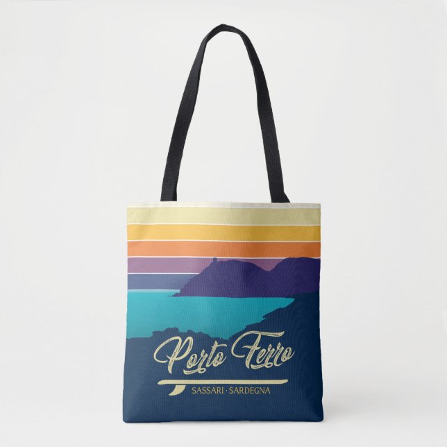 Porto Ferro - Vintage Beach Tote Bag (Front)