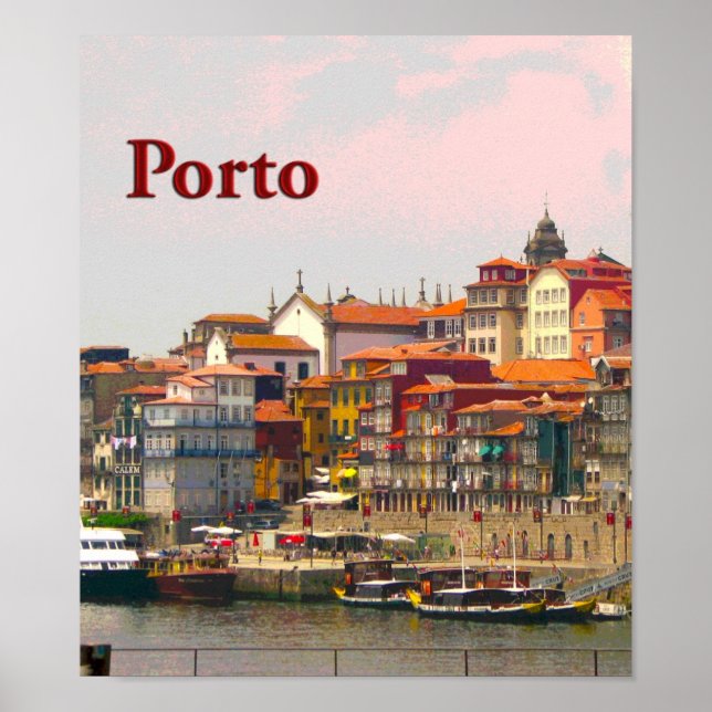 Porto from across the Douro Poster (Front)