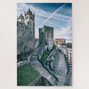 Porto, Portugal. Cathedral and Old City-Hall Jigsaw Puzzle