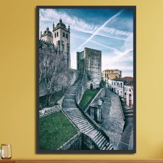 Porto, Portugal. Cathedral and Old City-Hall Poster