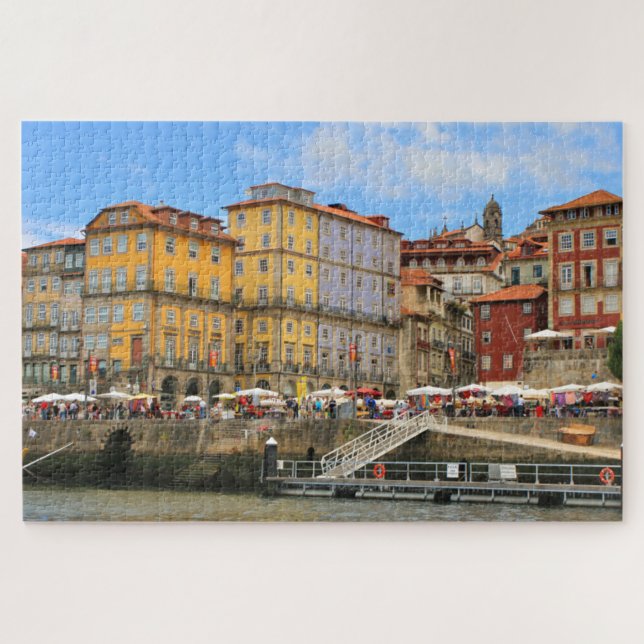 Porto, Portugal, docks and buildings Jigsaw Puzzle (Horizontal)