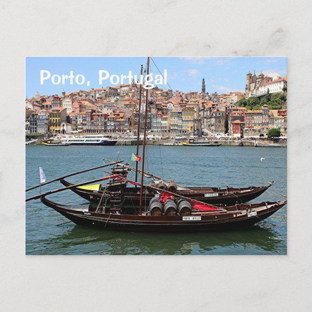 Porto Portugal: Offley boat Postcard (Front)