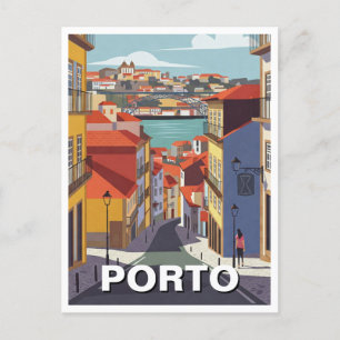 Porto Portugal Travel Abstract Postcard