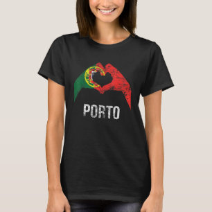 Porto Portuguese City Love Vintage Portugal Flag T-Shirt