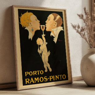 Porto Ramos Pinto By Rene Vincent Vintage Ad Poster