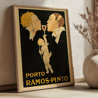 Porto Ramos Pinto By Rene Vincent Vintage Ad Poster