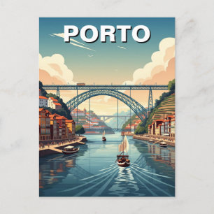 Porto River Cruise Portugal Travel Postcard