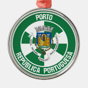 Porto Round Emblem Metal Tree Decoration