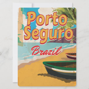 Porto Seguro Brazil Vacation poster Invitation