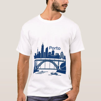 Porto Skyline Men’s T-Shirt – Portugal Cityscape 