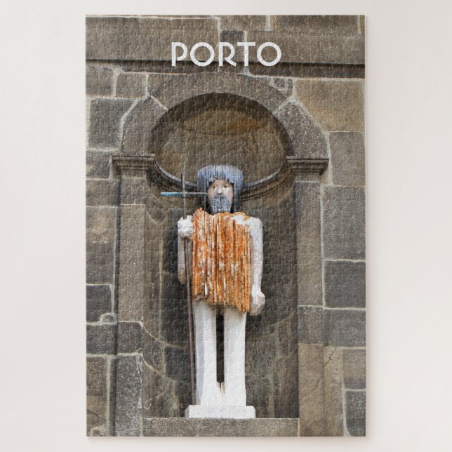 Porto: St John the Baptist statue, Portugal   Jigsaw Puzzle (Vertical)