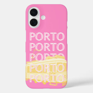 Porto Travel Art, Portugal, Pink iPhone 16 Case