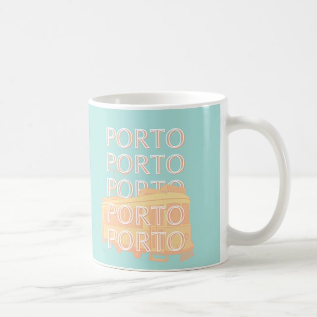 Porto Travel Art, Portugal Travel Art, Pastel Coffee Mug (Right)