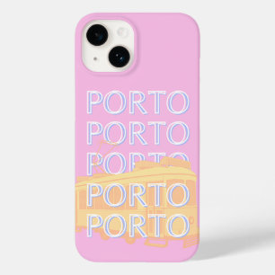 Porto Travel Art, Portugal Travel Art, Preppy Pink Case-Mate iPhone 14 Case