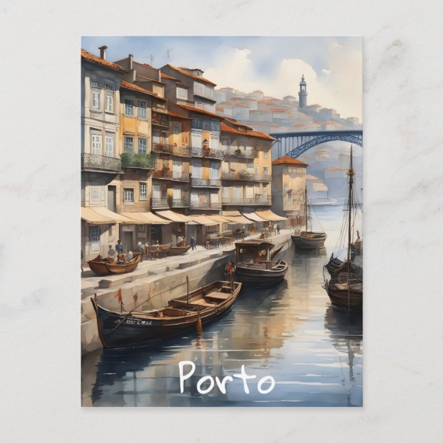 Porto watercolor holiday postcard (Front)
