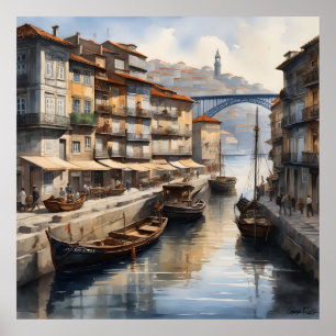 Porto watercolor poster