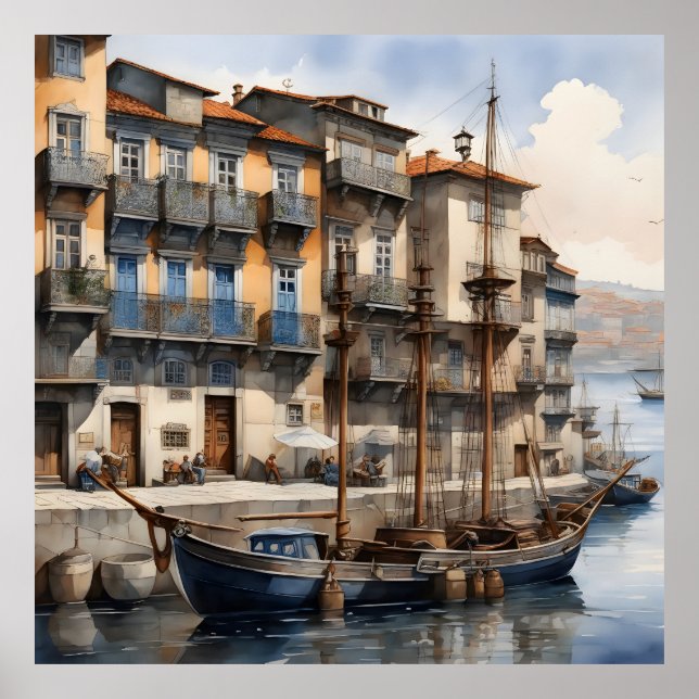 Porto watercolor poster (Front)