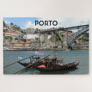 Porto: Wine barrel boats,  Portugal Jigsaw Puzzle