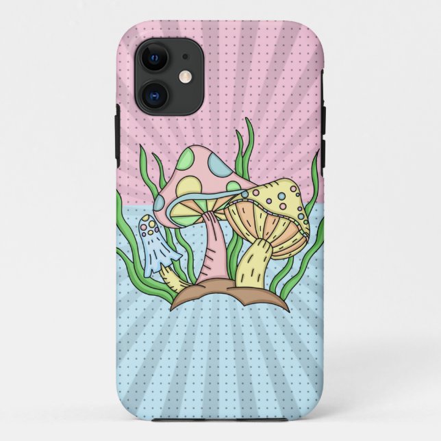 Portobello Mushroom Cute Pastel    Case-Mate iPhone Case (Back)