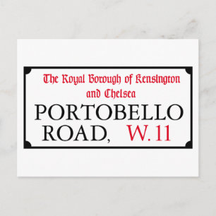 Portobello Road, London Street Sign Postcard